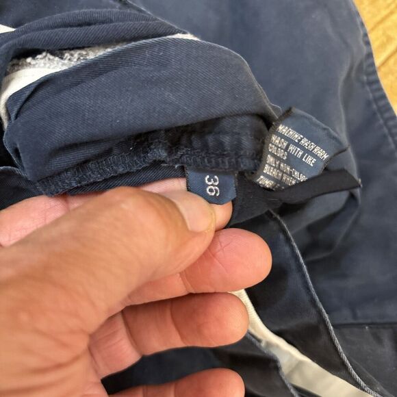 Polo Ralph Lauren Tyler Shorts Navy Blue Pleated Pony Logo Size 36 - Picture 11 of 11